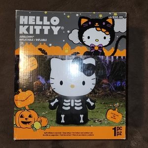 Hello Kitty 2019 Halloween Inflatable Black And White Skeleton 3 Ft. Rare